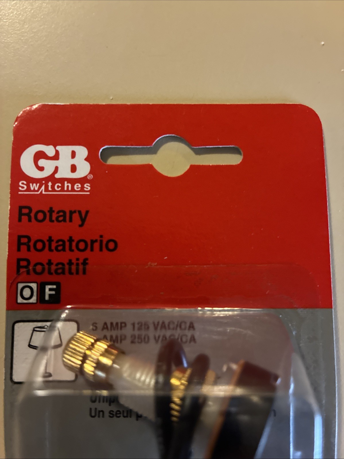 Gardner Bender GSW-61 Rotary Switch, Bright Brass, 125-Volt, 6-Amp – Quantity 2