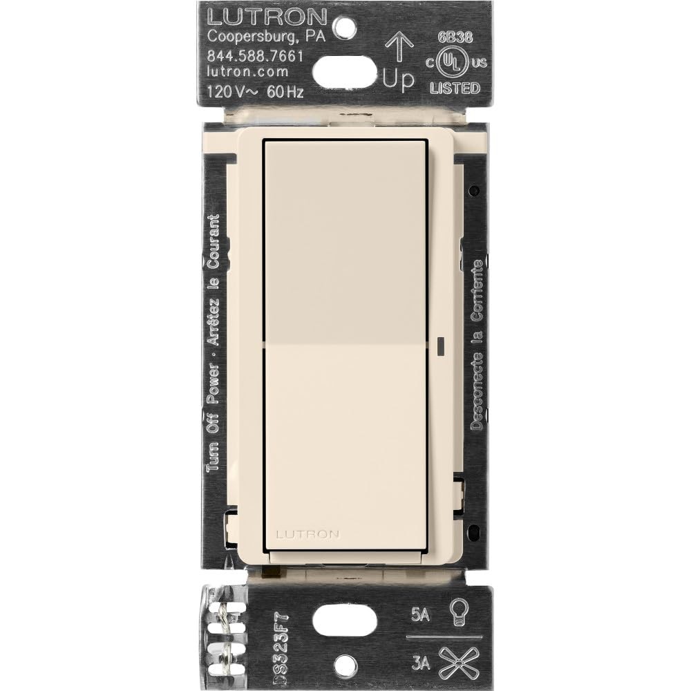 Lutron Claro Smart Light Switch for Caseta Lighting, for LED Lights, Fans, 5 …