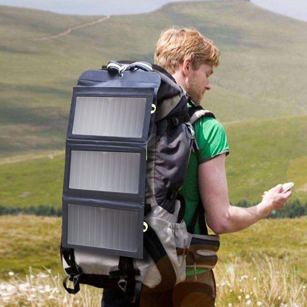 ALLPOWERS 21W Solar Charger with 10000mAh PowerBank and 3 Fast Charging USB-A/C