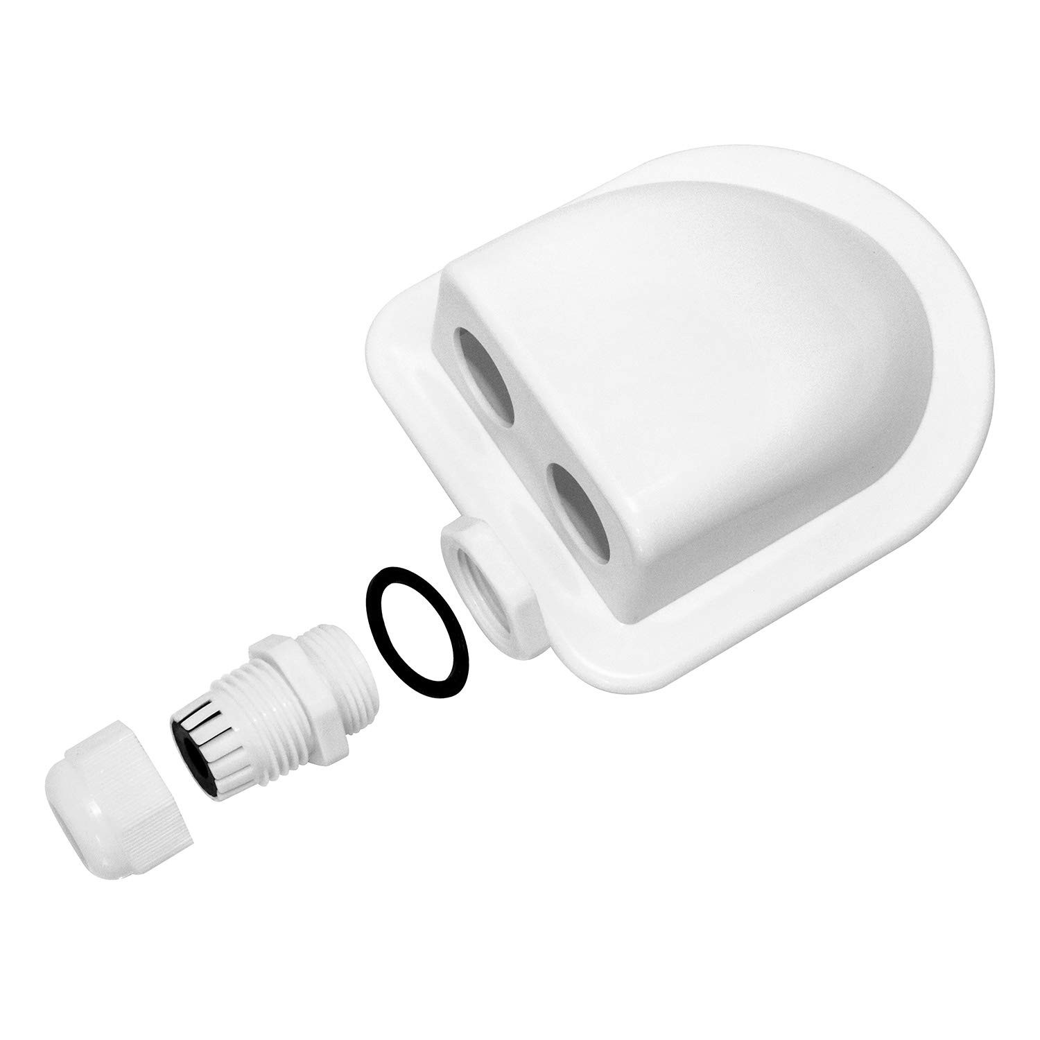 2 Pcs IP68 Waterproof ABS Solar Double Cable Entry Gland-Weather Resistant Dual