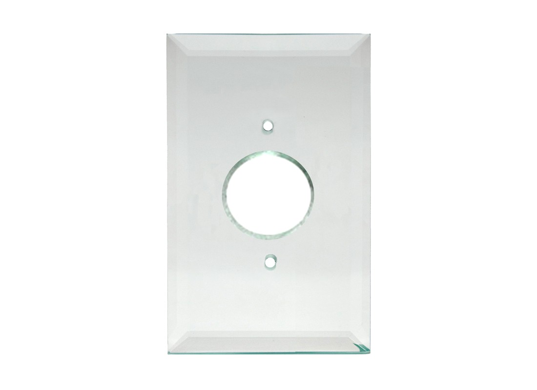 FHC MP1C 3-1/2″ x 5-1/4″ Hole Clear Glass Mirror Plate