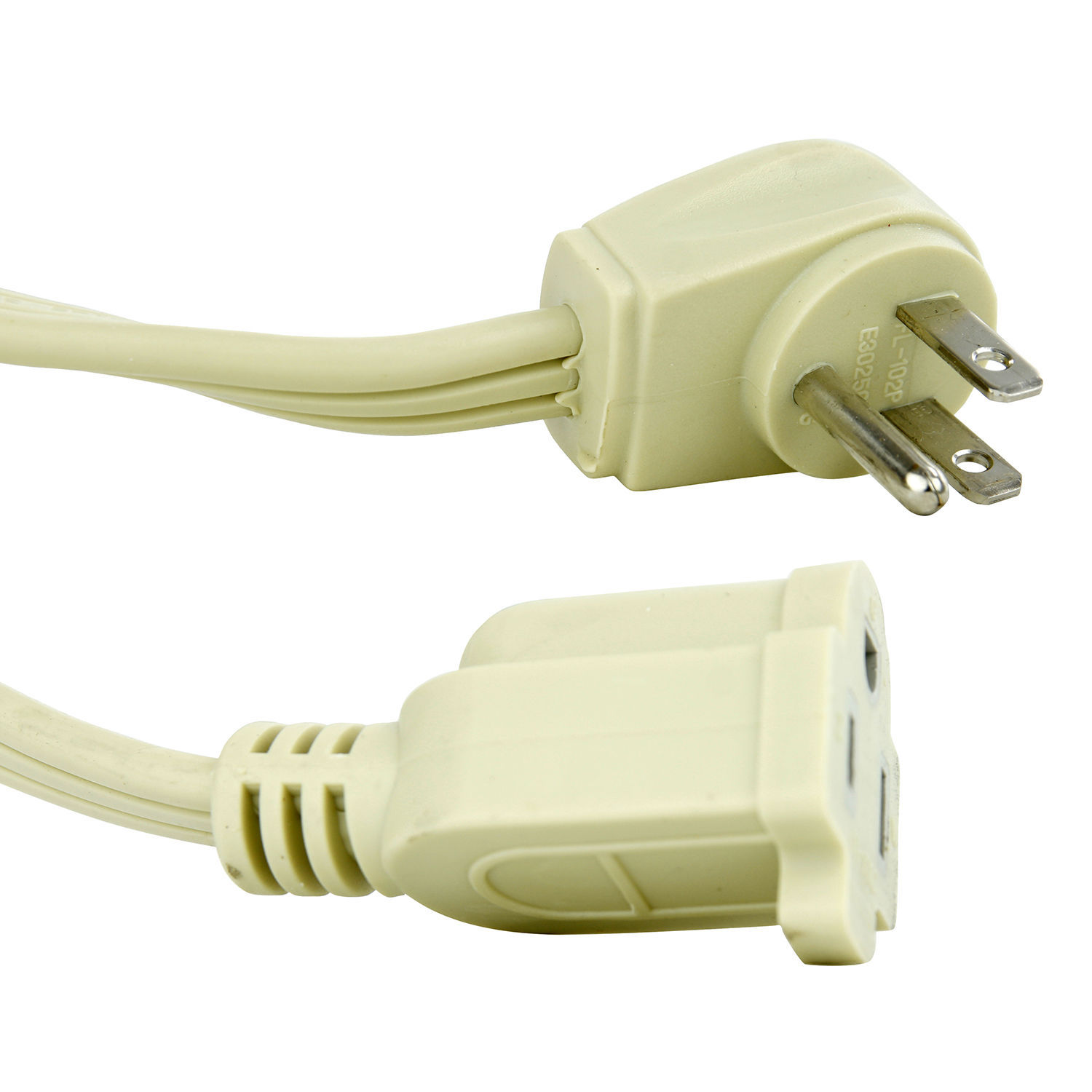 9 FT Indoor UL Wall Hugger Household Appliance Power Extension Cord FREE SHIP US