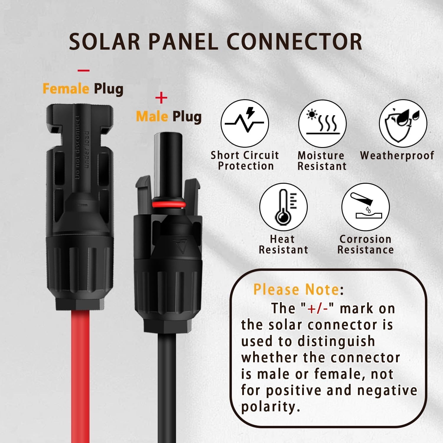 6FT Solar Connector to DC 8Mm Adapter Cable for Jackery Explorer 3000 2000 1500