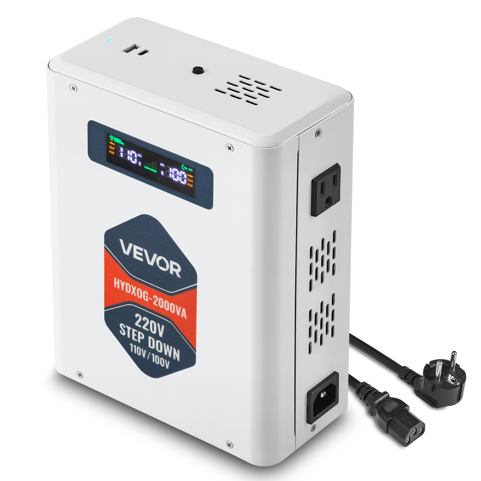 VEVOR Step Down Voltage Converter 2000VA Power Converter Transformer 220 to 110V