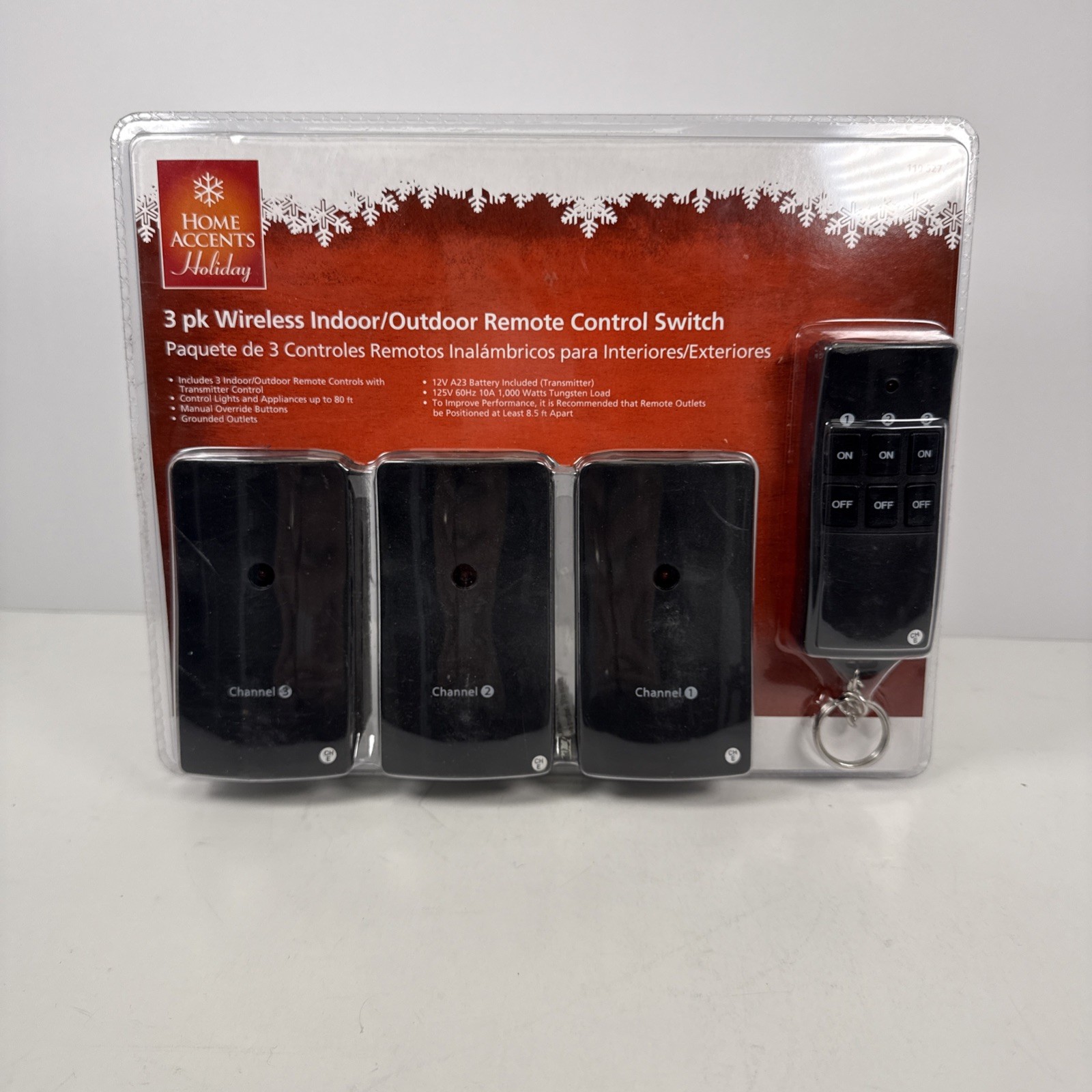 Wireless Remote Control Switch Indoor/Outdoor 3 Pack Home Accents