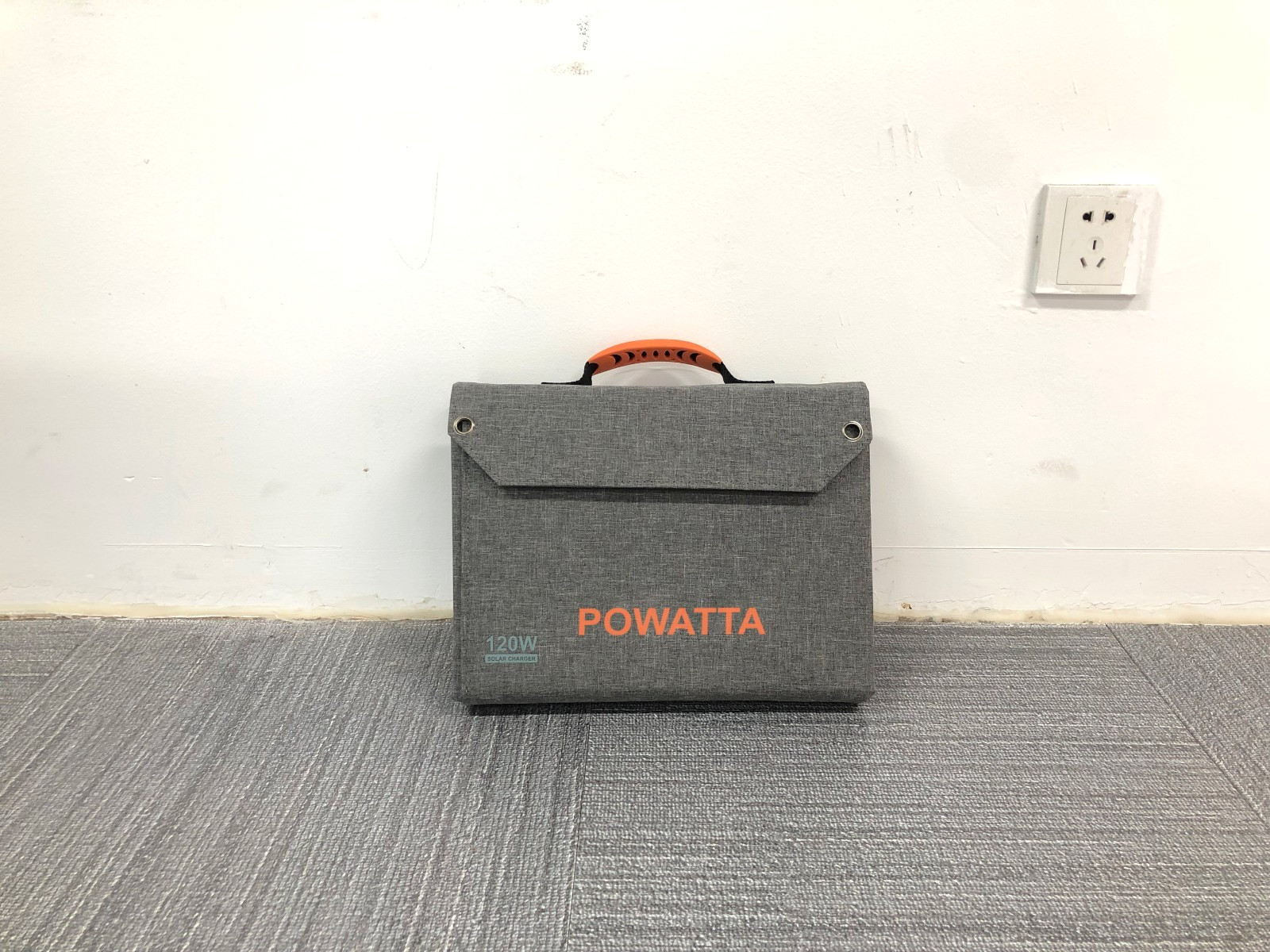 POWATTA Foldable 120W Solar panel Waterproof Portable for Camper Hiking Backup