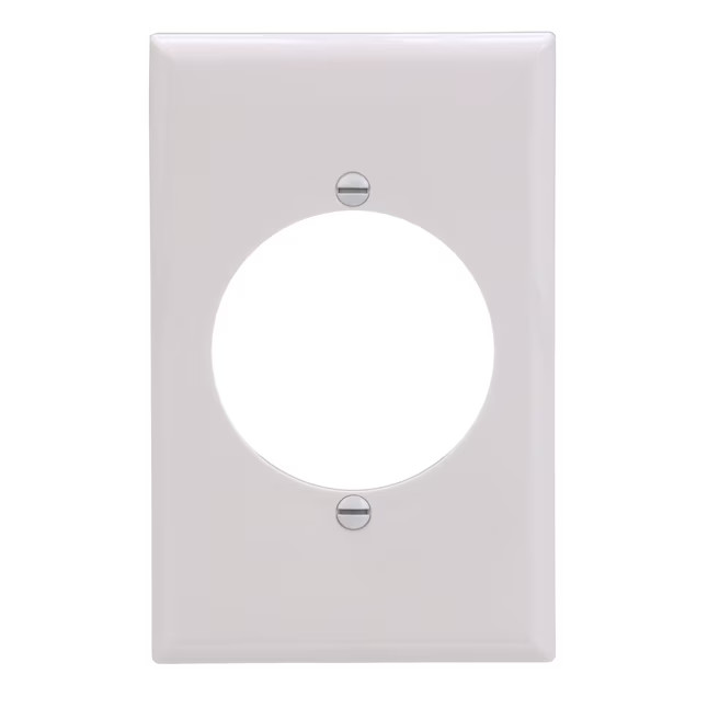 Eaton 1 -Gang Midsize Size White Polycarbonate Indoor Round Wall Plate