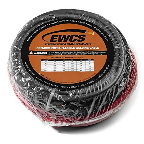 4/0 Gauge – 10 Feet Black + 10 Feet Red Combo – Brand 100% Copper 10+10 Feet