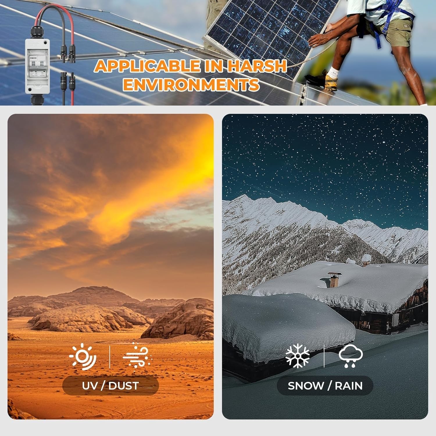 Solar Panel Disconnect Switch 1000V 60A PV Disconnect Switch Outdoor Miniatur…