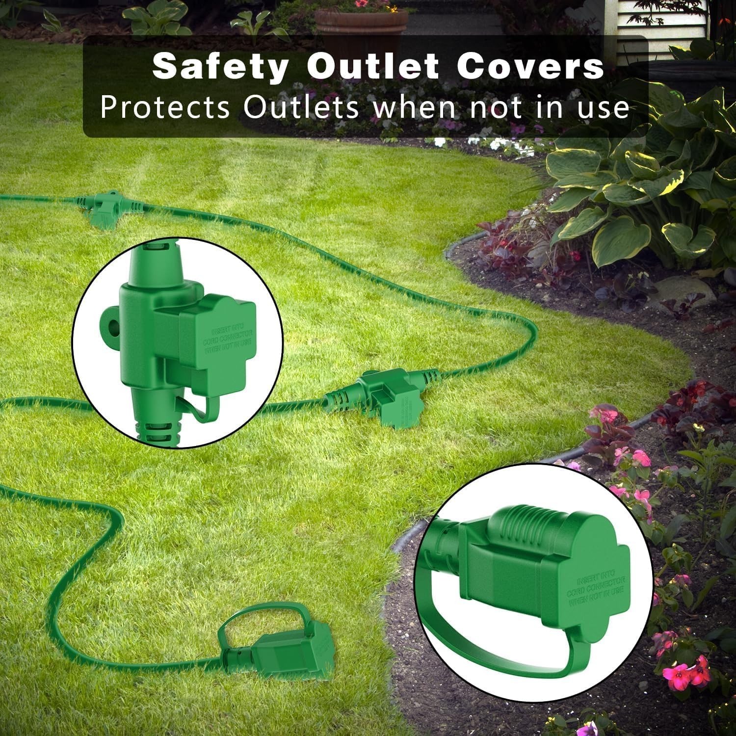 Durable 100FT Outdoor Extension Cord with 12 Integrated Outlets – Certified