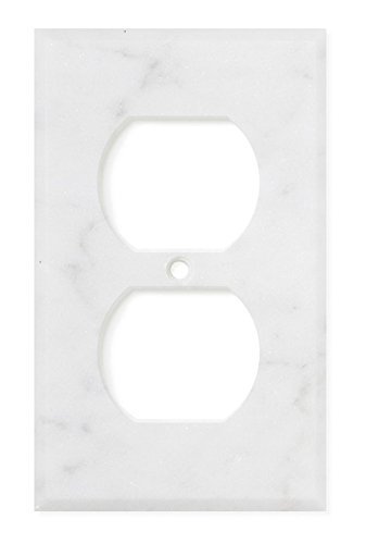Carrara White Italian (Bianco Carrara) Marble Switch Plate Covers