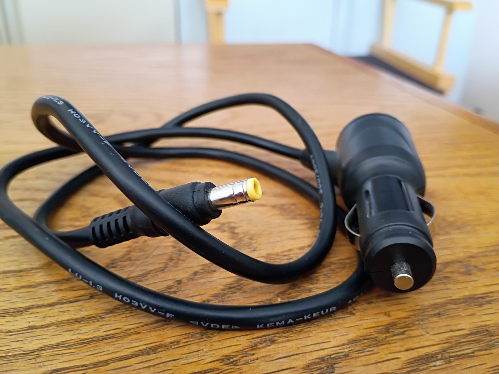 12V Car Cigarette Lighter Plug Charger Adapter Power Cable, 15 Amp Fuse, 3 Feet