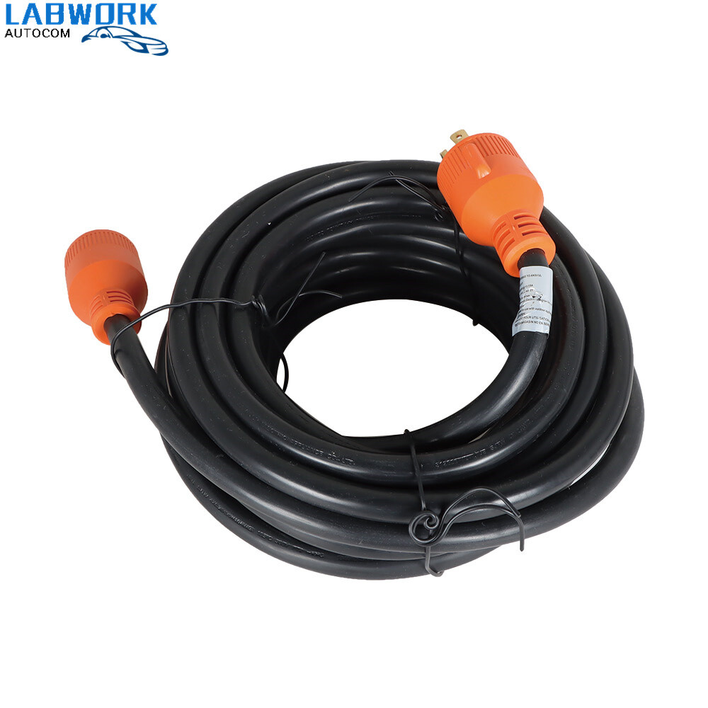 Generator Power Cord 30 AMP 4 Prong NEMA 14-30P To NEMA 14-30R 15/25/40/50/75Ft