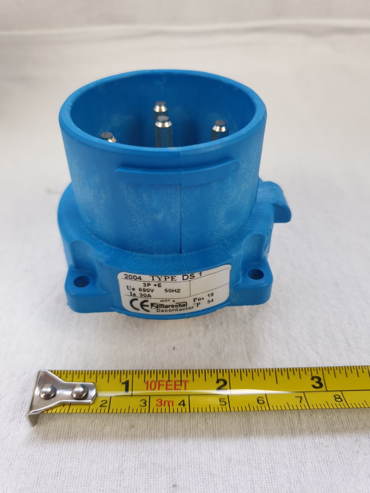 Marechal DS1 Appliance Inlet 3118193 690VAC 50Hz 30A 3P+E Blue Poly IP54 Unused