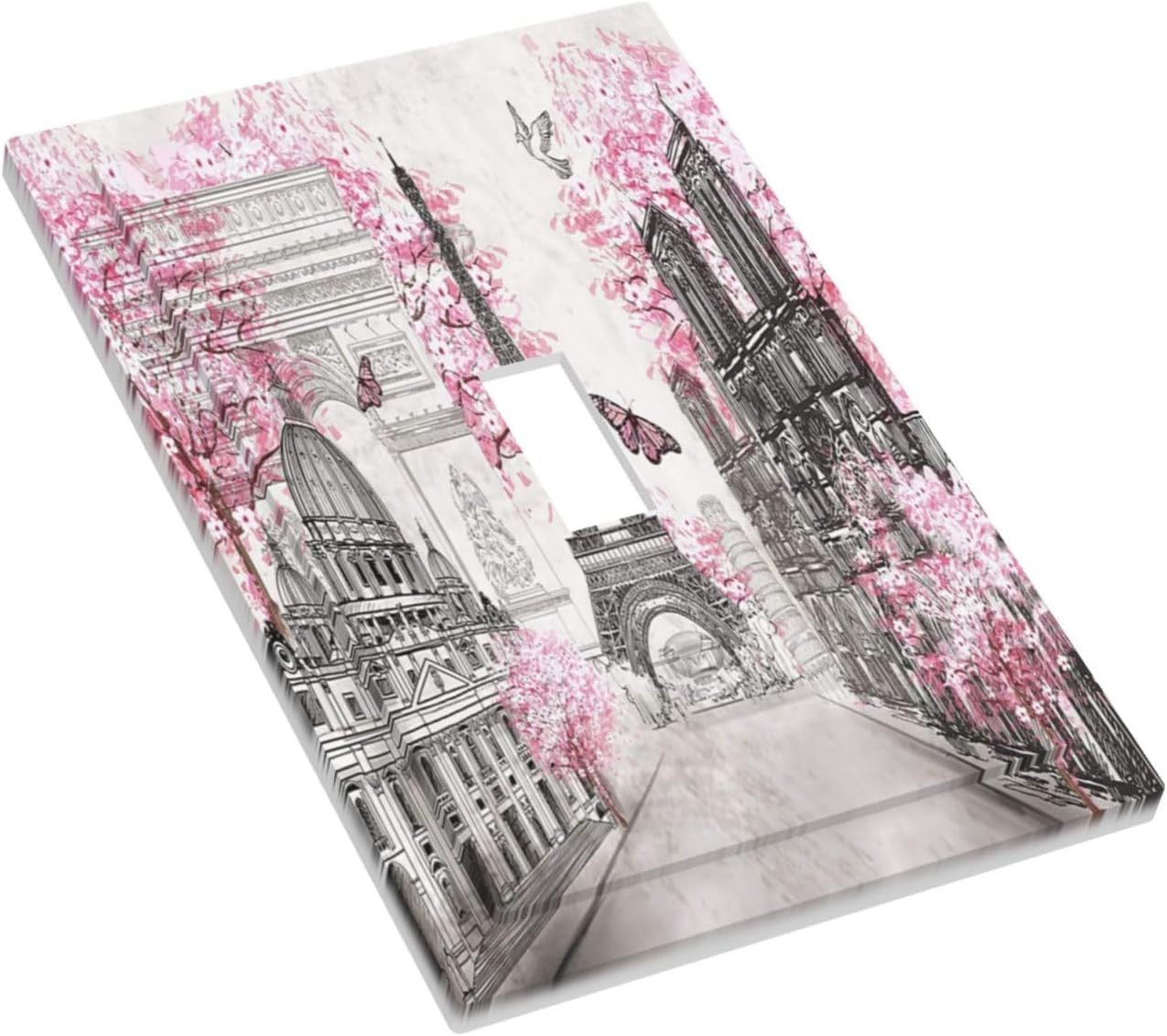 Paris Eiffel Tower Arc De Triomphe 1 Gang Single Toggle Wall Plate European City