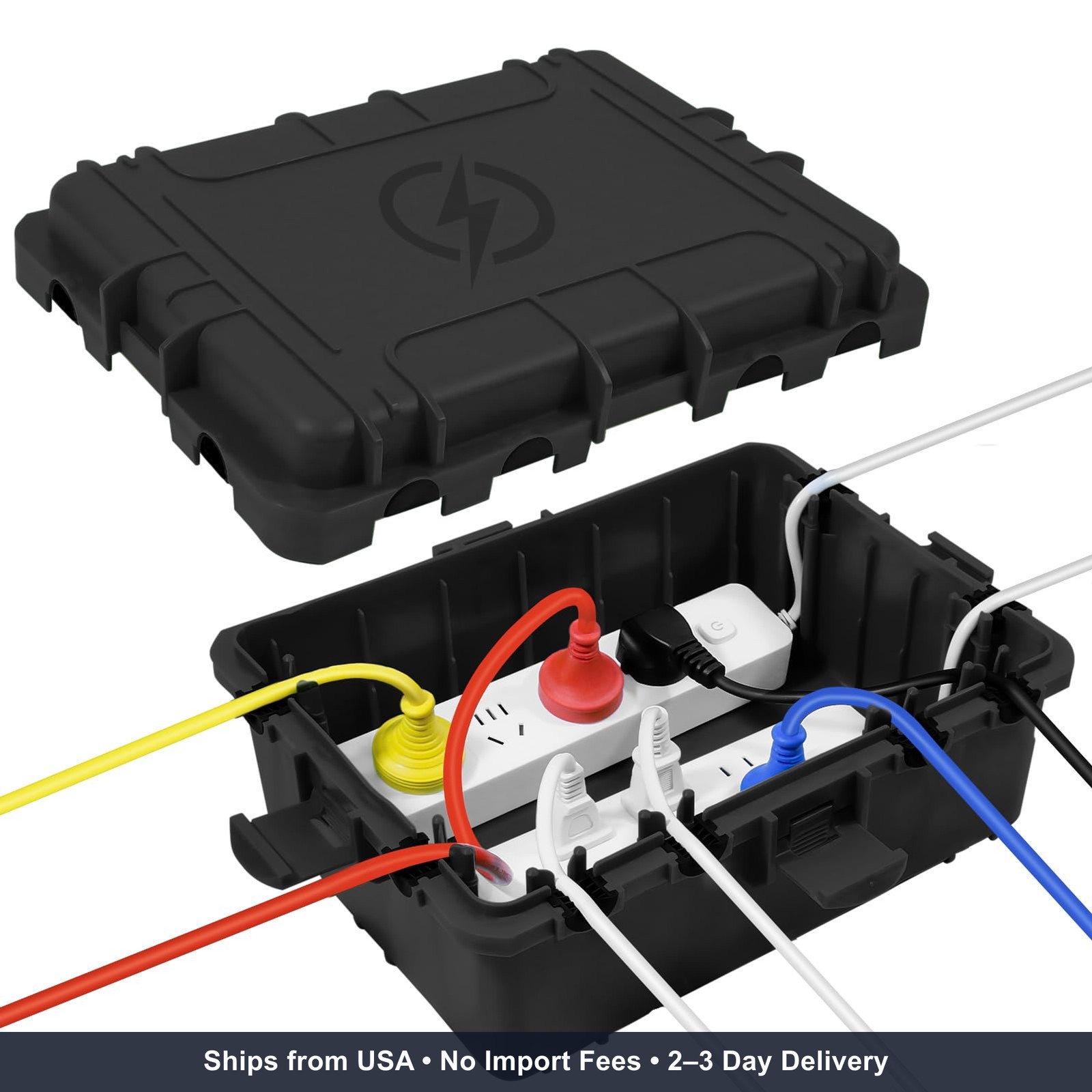 Large Outdoor Electrical Box Waterproof IP54 Extension Cord Cover Protect Power