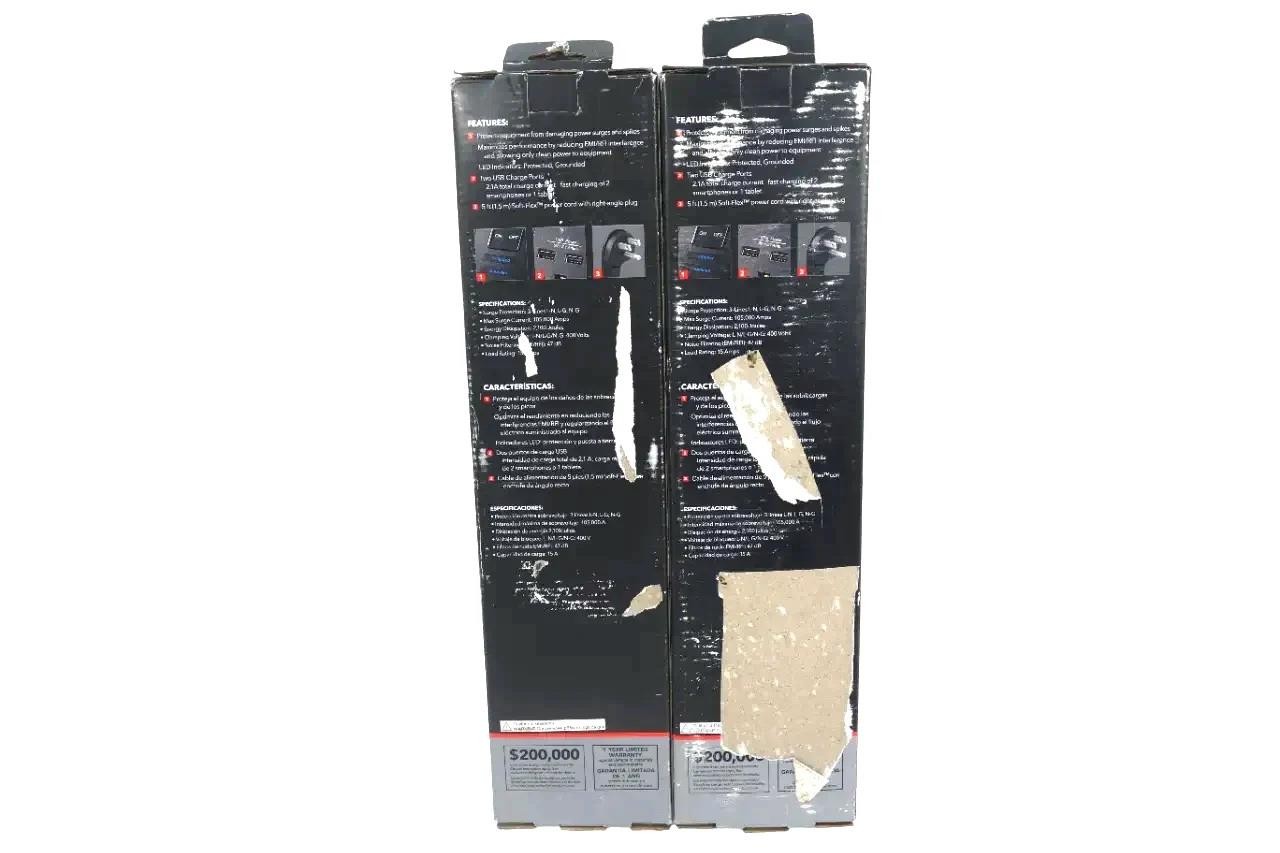 Lot of 2 Rocketfish 7-Outlet Surge Protector USB/USB-C 2100 Joules