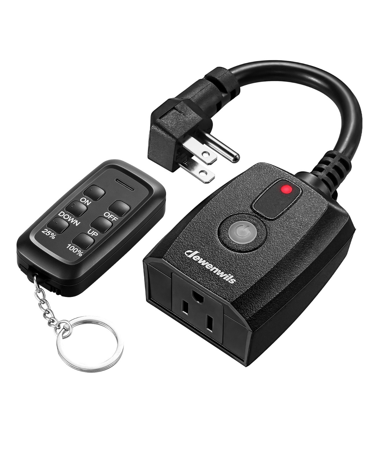DEWENWILS Outdoor Dimmer for String Lights with Remote Waterproof Plug-in Dimmer