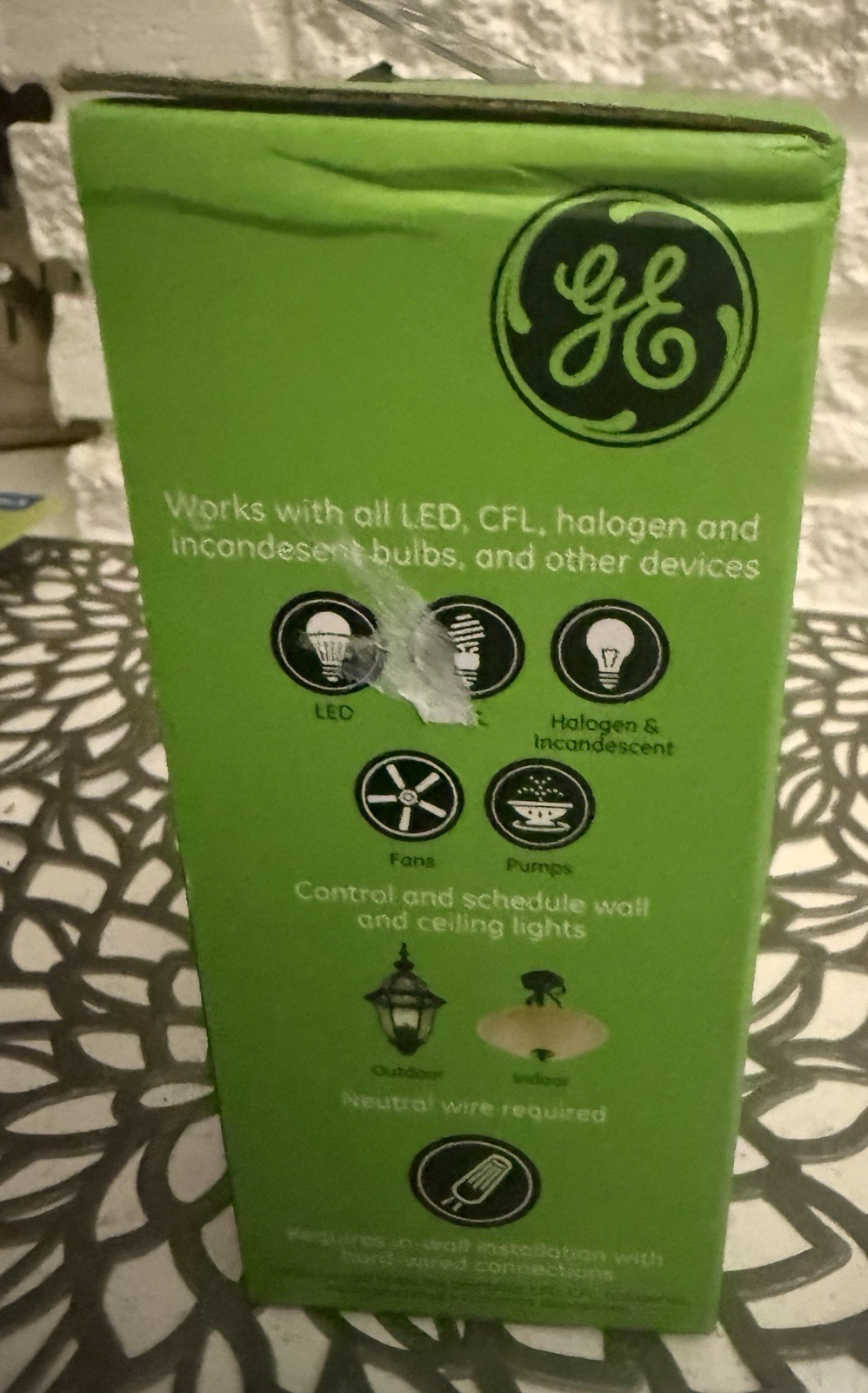 GE EZ Smart Switch Z-Wave Plus In-Wall Decorator/Rocker Light Switch, White