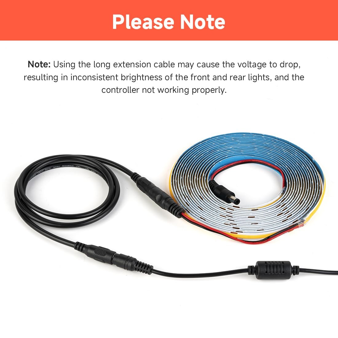 5 pcs/Pack 20AWG 2 Pin DC Female Plug Connector, 1.64ft(0.5m) Extension Cable…