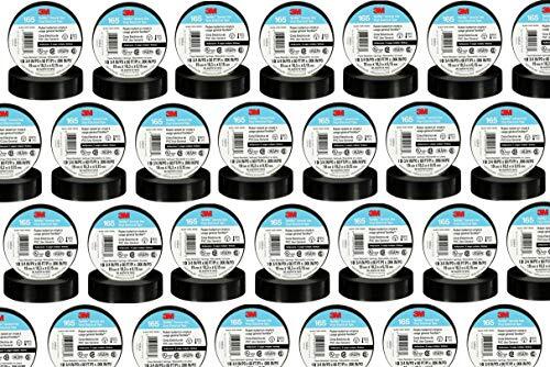 100 3M Temflex 1700 165 Black 3/4″ x 60′ General Use Vinyl Electrical Tape