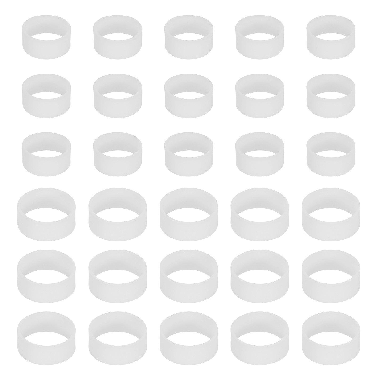 200 Pcs Silicone Rubber Bands, 8/10 mm Small Rubber Bands, White
