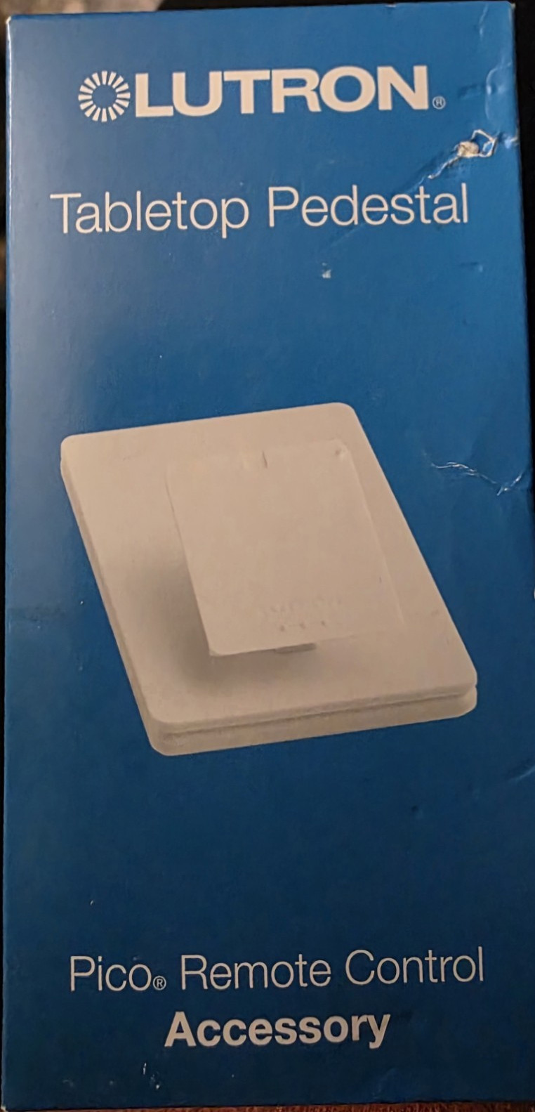 Lutron Pico Remote Tabletop Pedestal Stand L-PED1-WH White Weighted Non-Slip