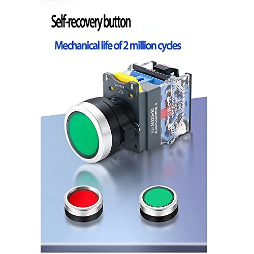 22mm Momentary Push Button Switch Red Red yellow green instantaneous button