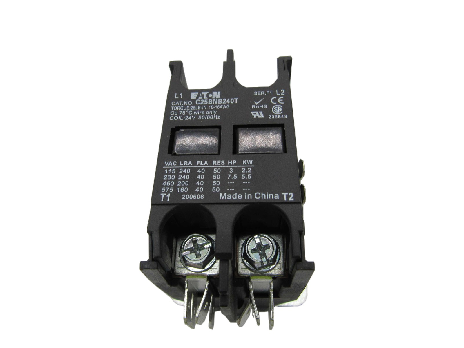Eaton C25BNB240T Definite Purpose Contactors