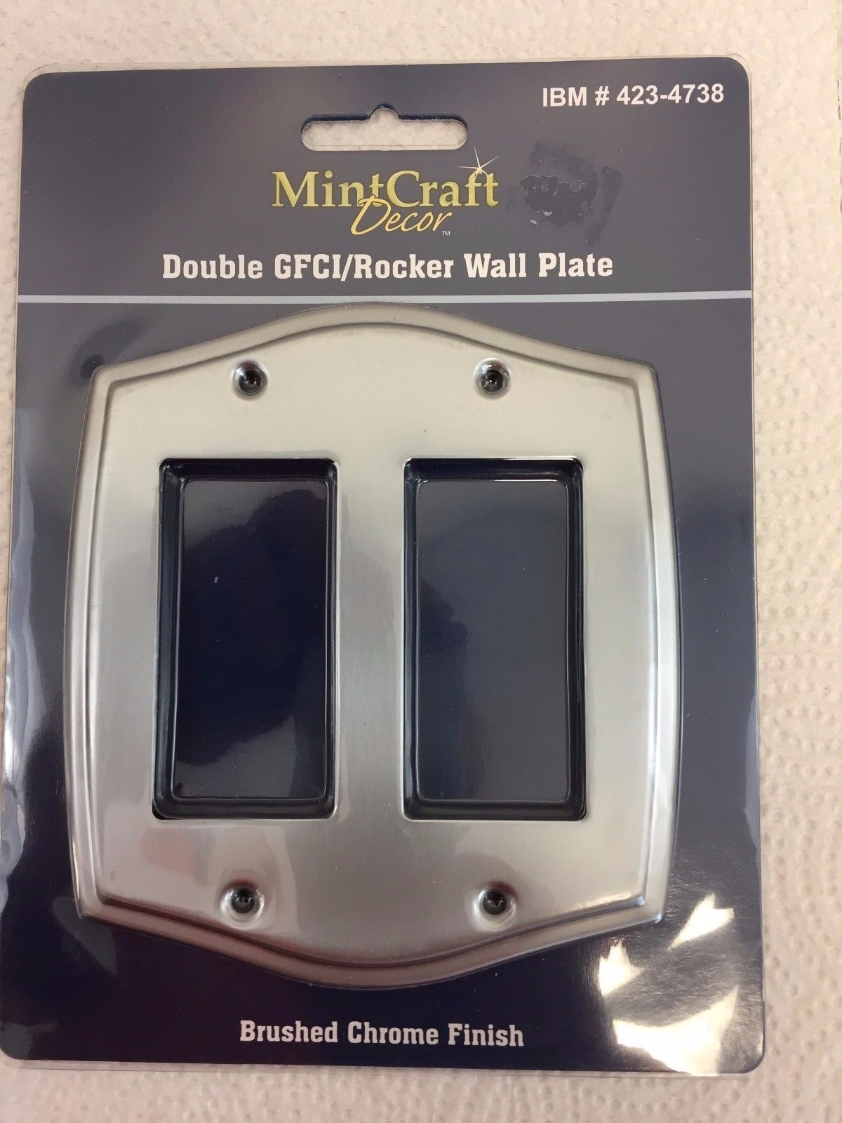 Wall Switch Plate Outlet Cover GFCI Rocker – BRUSHED CHROME FINISH