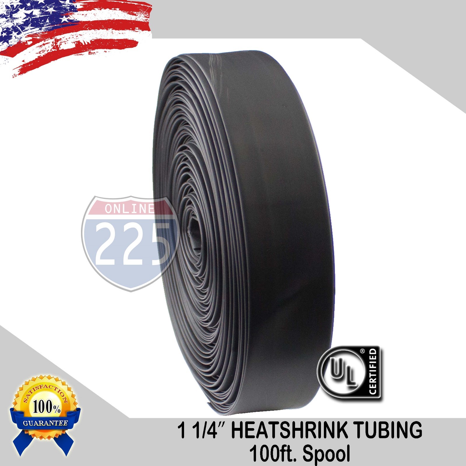 ALL SIZES 1 -100 FT Black Polyolefin 2:1 Heat Shrink Tubing Wire Sleeving UL LOT