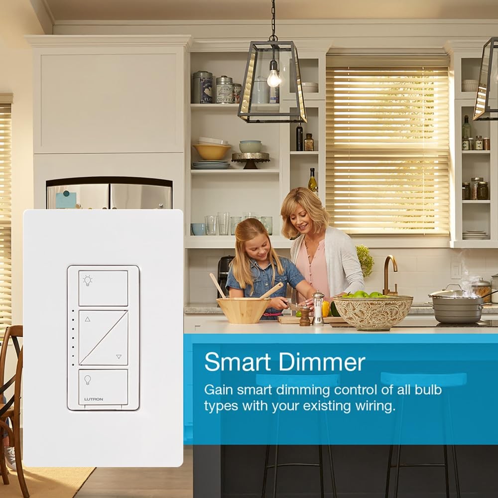 Lutron Caseta Original Smart Dimmer Switch Lutron Smart Hub Required, for LED…