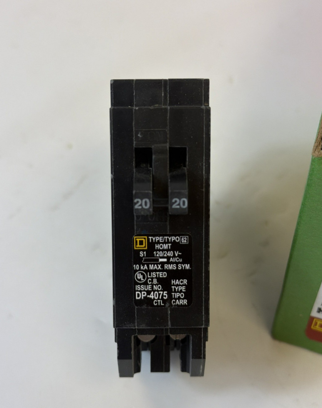 (10) Square D HOMT2020 2-20A Twin 1 Pole Tandem Circuit Breaker *10 NEW IN BOX*