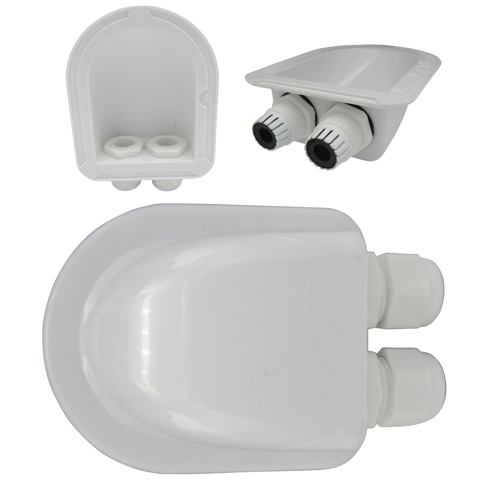 Single/Double Cable Entry Gland Waterproof Housing For RV Caravan Boat Camping