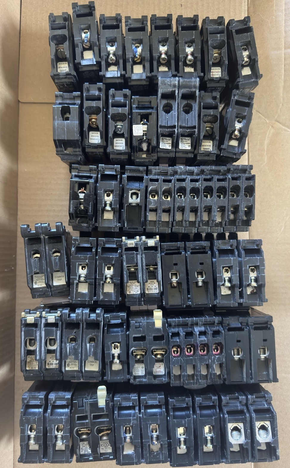 Circuit Breakers Mixed Amps 2-Pole & 1-Pole Lot 39 & Midwest Switches Blackburn