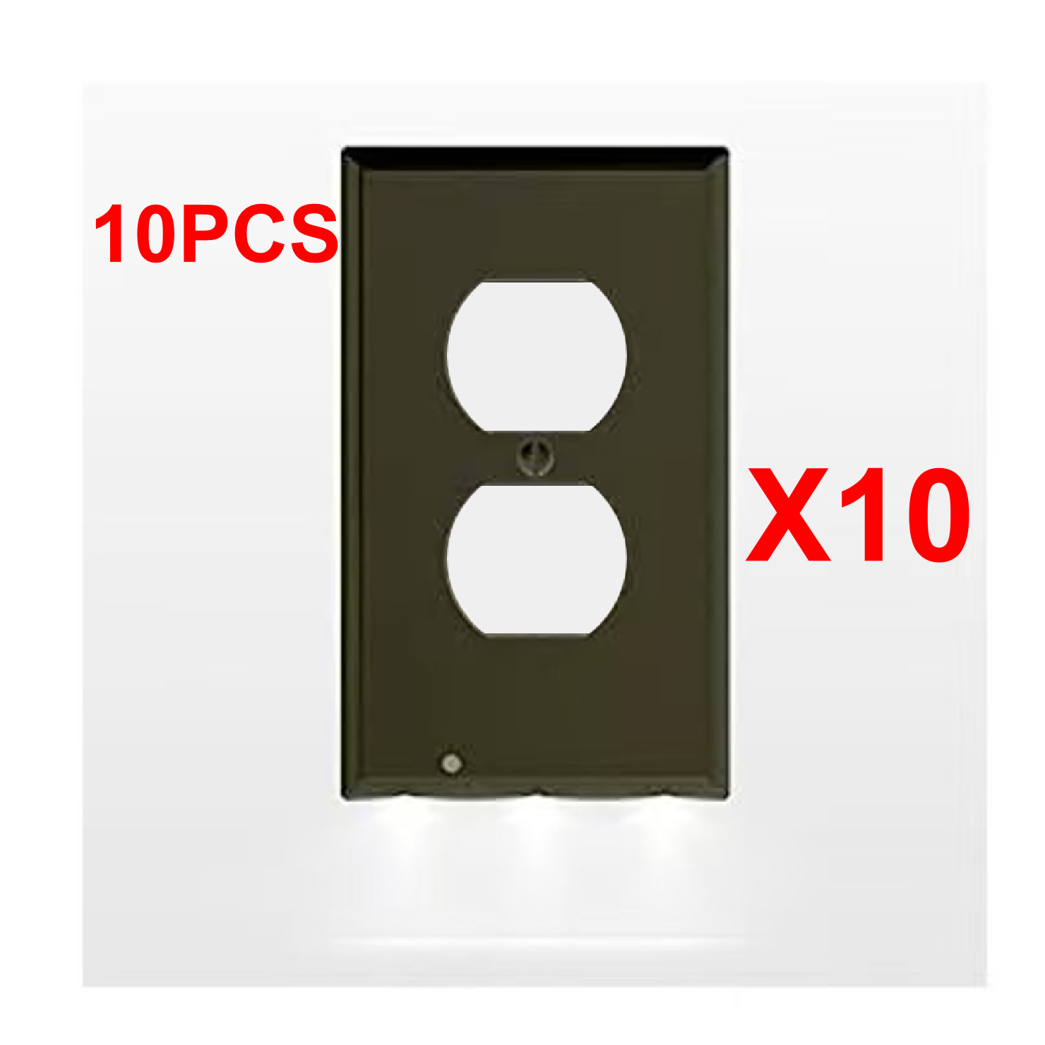 5 PCS / 10PCS Outlet Night Light with Built-In LED Light White / Black Duplex
