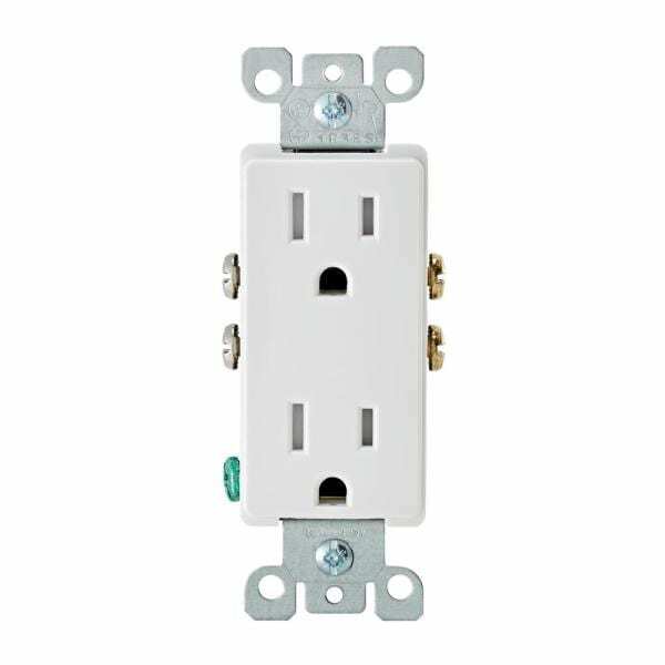 Open Box-Leviton Decora 15A White Tamper Resistant 15R Duplex Outlet R57-T535-DW