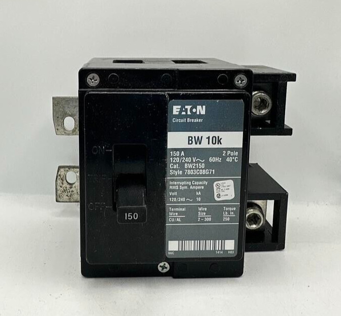 USED Eaton Cutler Hammer BW2150 2 Pole 150 Amp Bolt-On 120/240V Circuit Breaker
