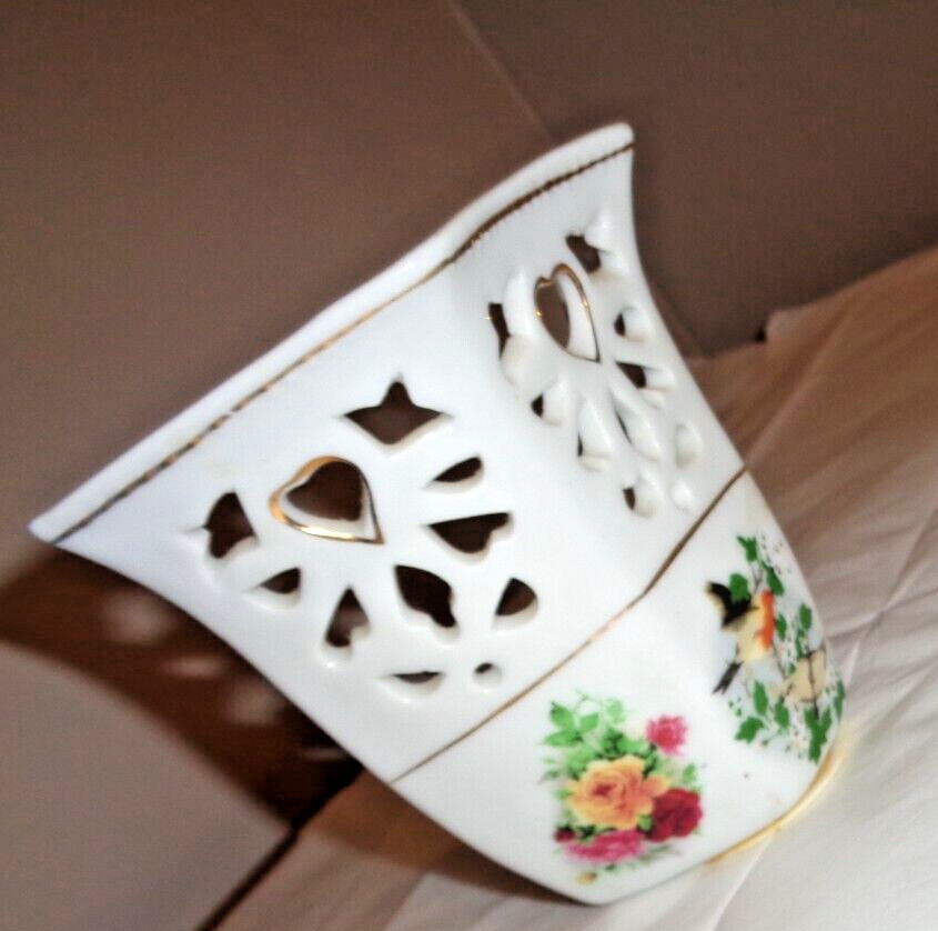 Vintage Fine China Porcelain Floral 4 X 4 Wall Plug-In Nightlight Cover