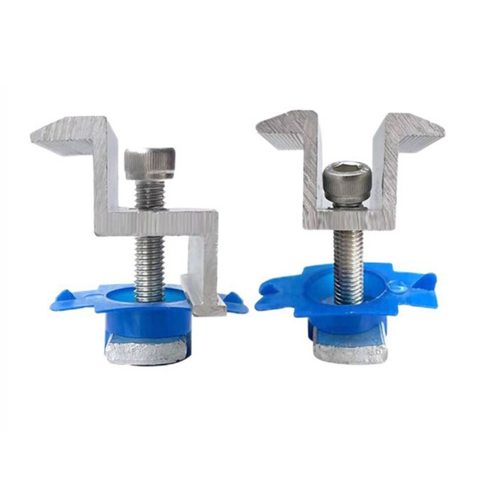 Bracket Solar Panel 12Pcs Aluminium Alloy Clamps Fixture For Mounting-Rail