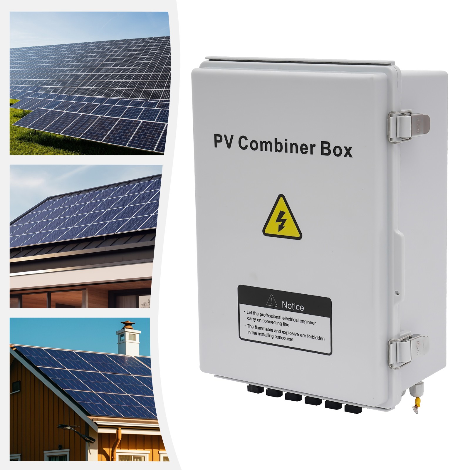 6 STRING SOLAR PV COMBINER BOX CIRCUIT BREAKER JUNCTION BOX FOR SOLAR SYSTEM NEW