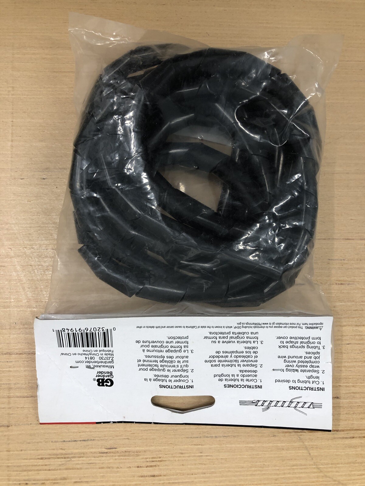 Gardner Bender One Package With 2 Pc.3.5-ft Spiral Wrap, Black 3/8”, 1/2” Dia.