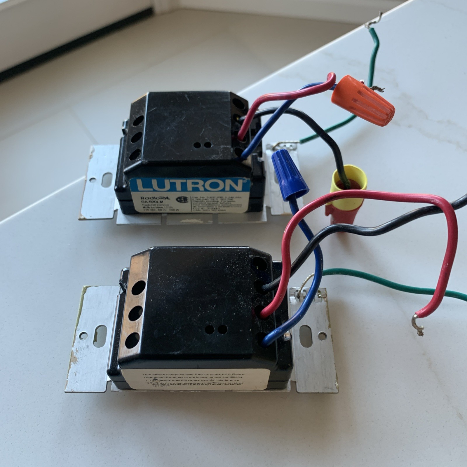 2-Lutron RA-600LM RadioRA 600W Dimmer