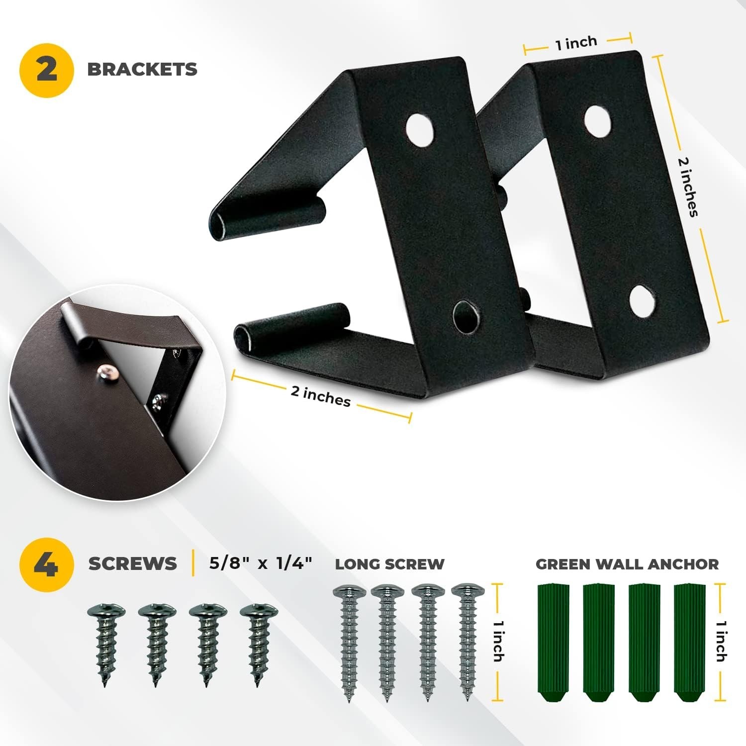 Universal Mounting Brackets for 12-Outlet Surge Protectors – Easy Installation