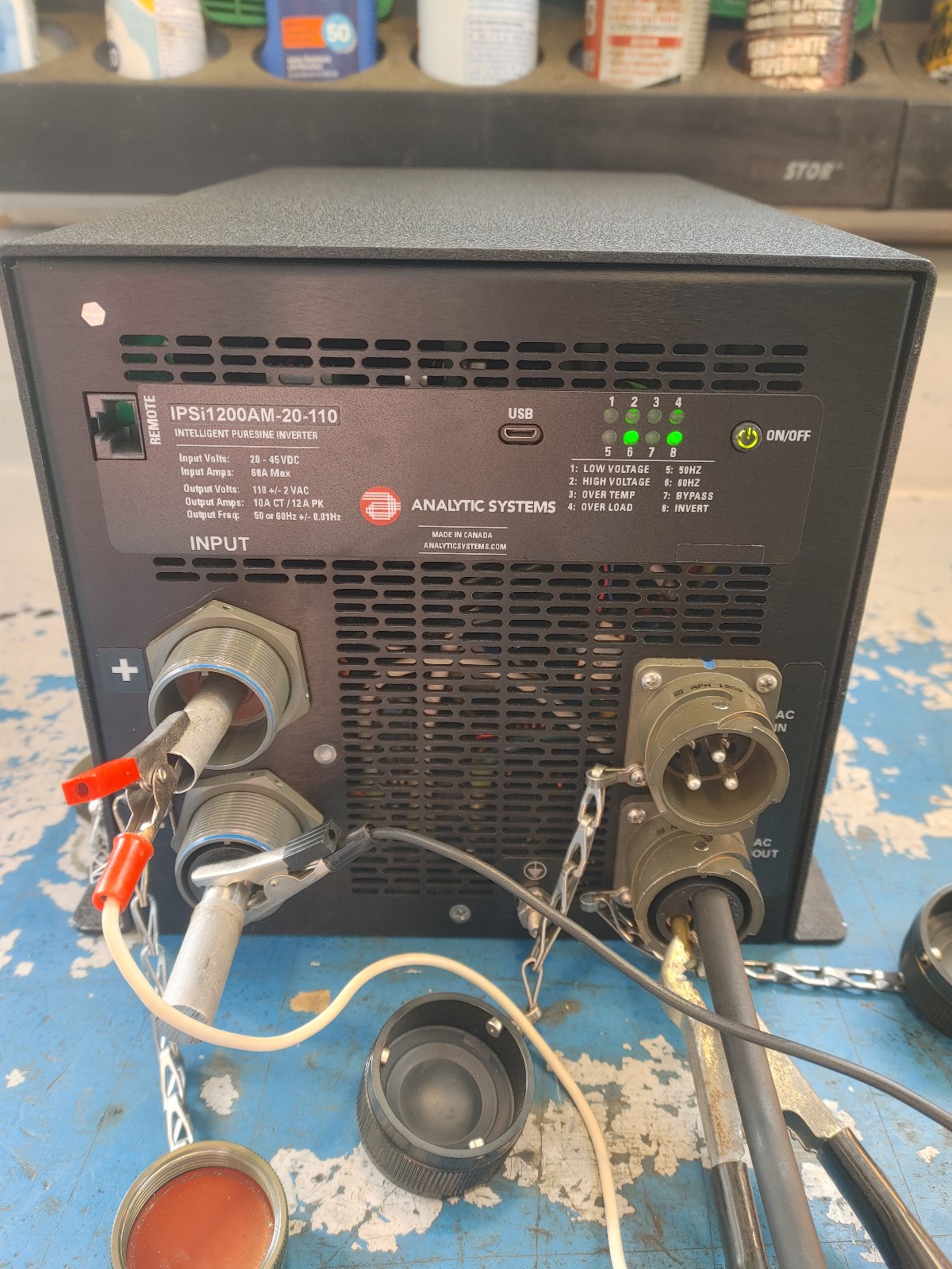 Analytic Systems Pure Sine Wave Inverter 1200W, 20-40V In, 110V