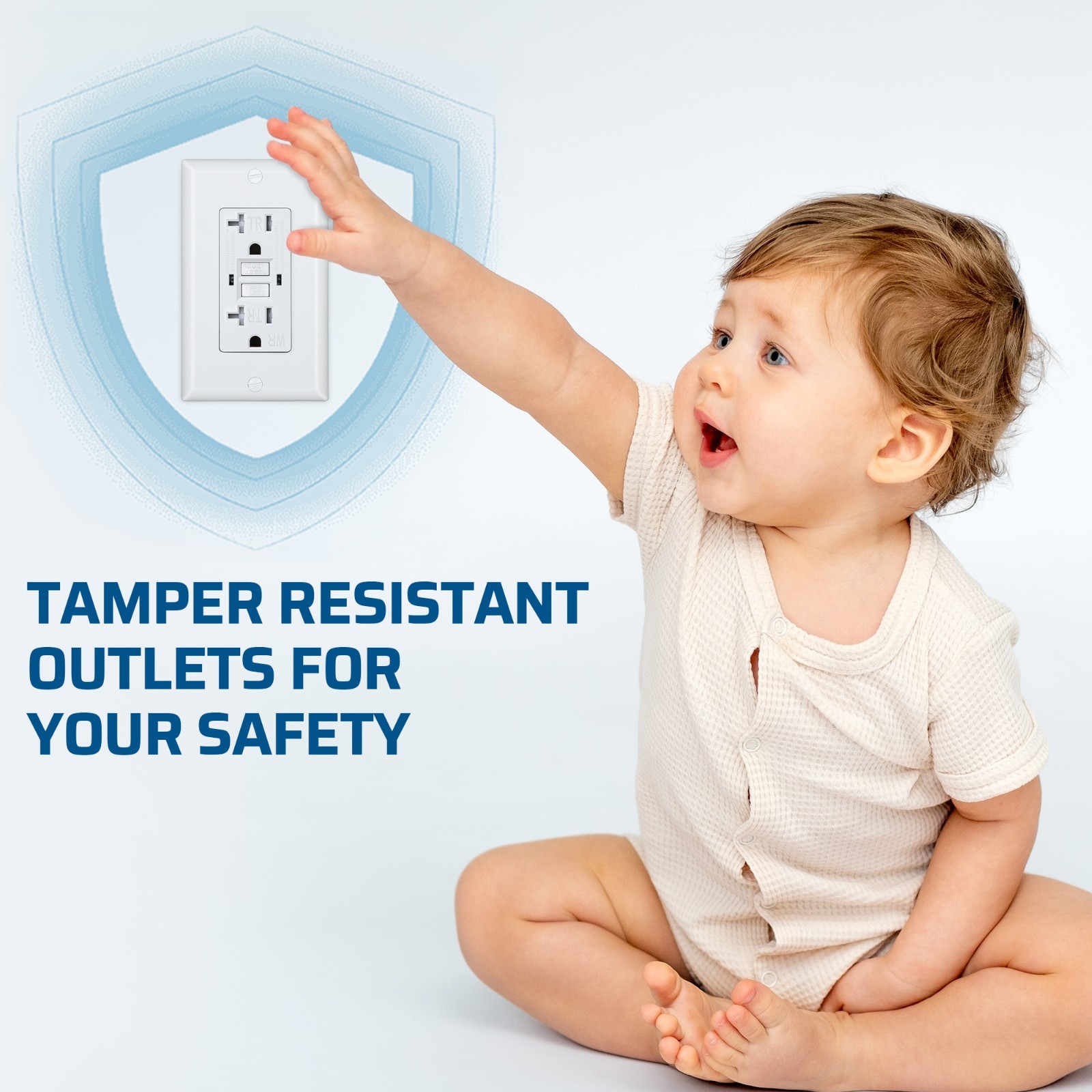 5-Pack GFCI Outlet 20Amp Outdoor Weather-Resistant(WR) Tamper-Resistant(TR) UL