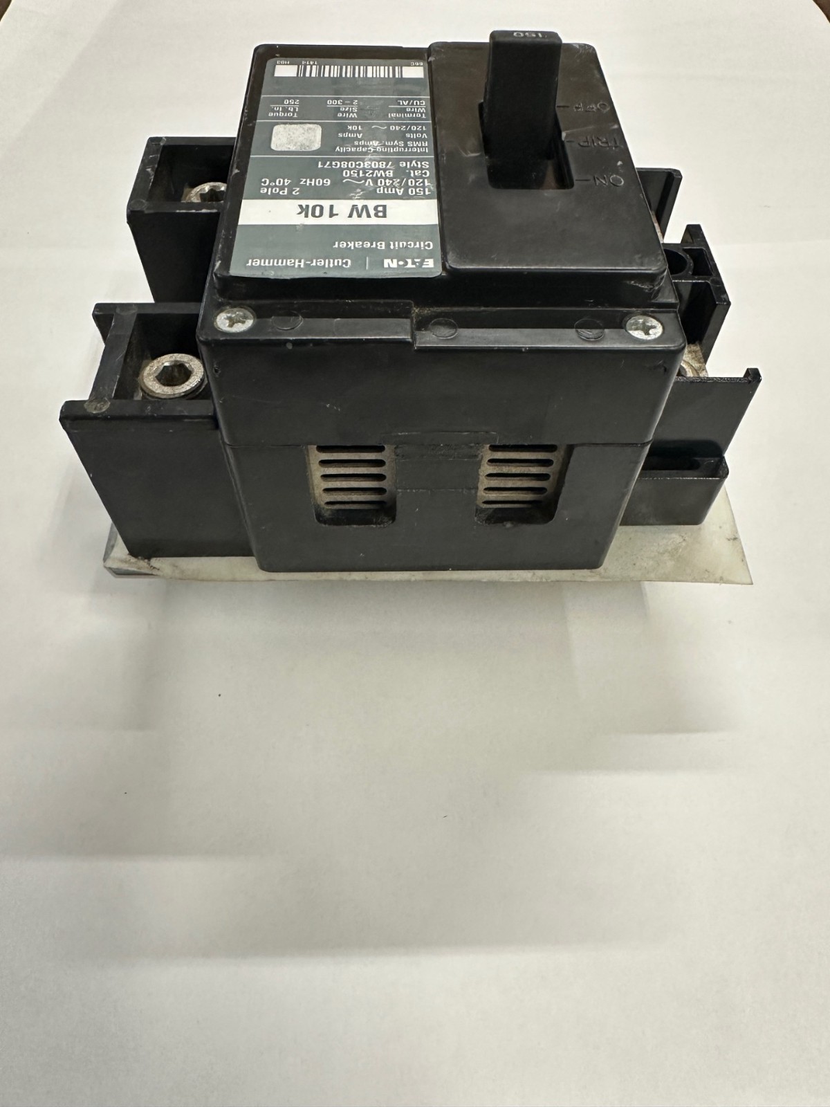 USED Eaton Cutler Hammer BW2150 2 Pole 150 Amp Bolt-On 120/240V Circuit Breaker