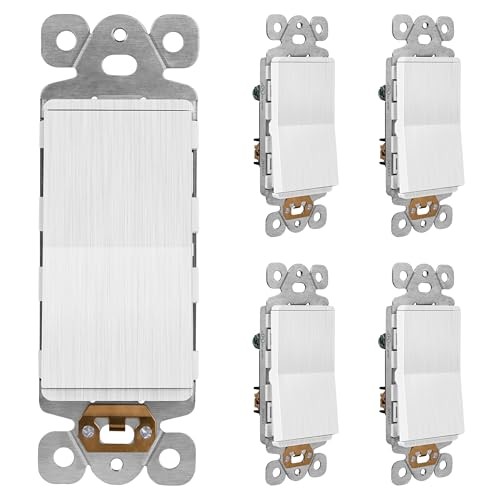 Minimalist Design Decorator 3 Way (Wall Plate Not Included) 5 Brushed White