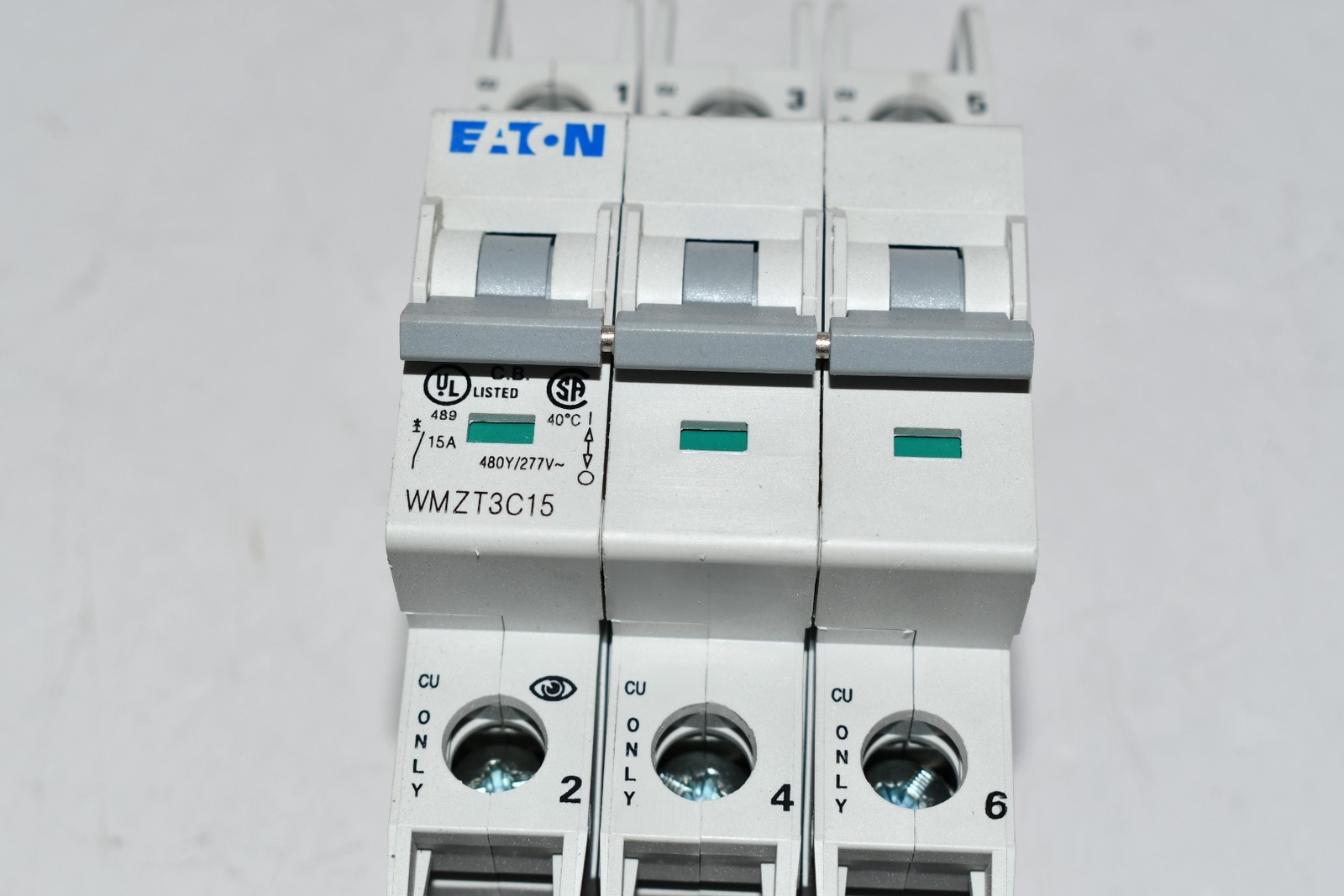 NEW Eaton Cutler Hammer WMZT3C15 CIRCUIT BREAKER, TYPE WMZT,10KA,3 POLE,15A,C CU