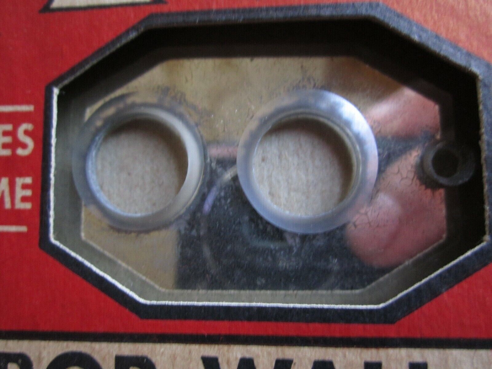 NOS ANTIQUE VINTAGE MONOWATT PUSH BUTTON MIRROR WALL PLATE SWITCH OUTLET COVER